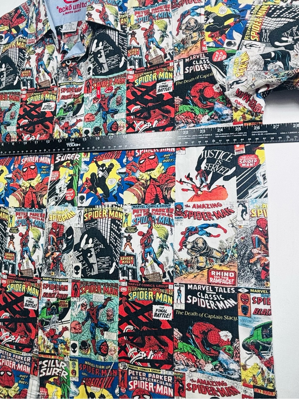Ecko Unltd. Spider-Man Comic Print Button-Up Shirt - Multicolor - Picture 5 of 6